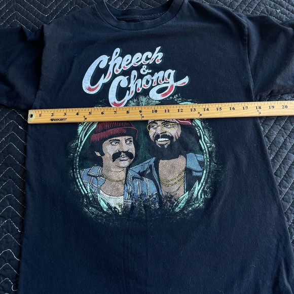 Cheech & Chong Shirt Adult Medium Black Movie Short Sleeve Graphic Print - Picture 5 of 8